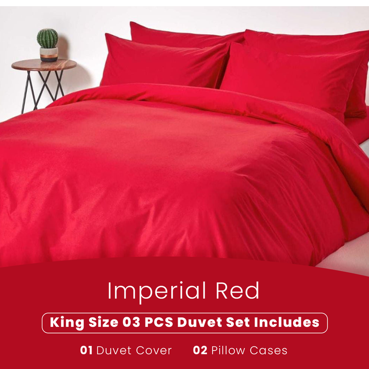Red Duvet Sheet Set with Duvet Cover