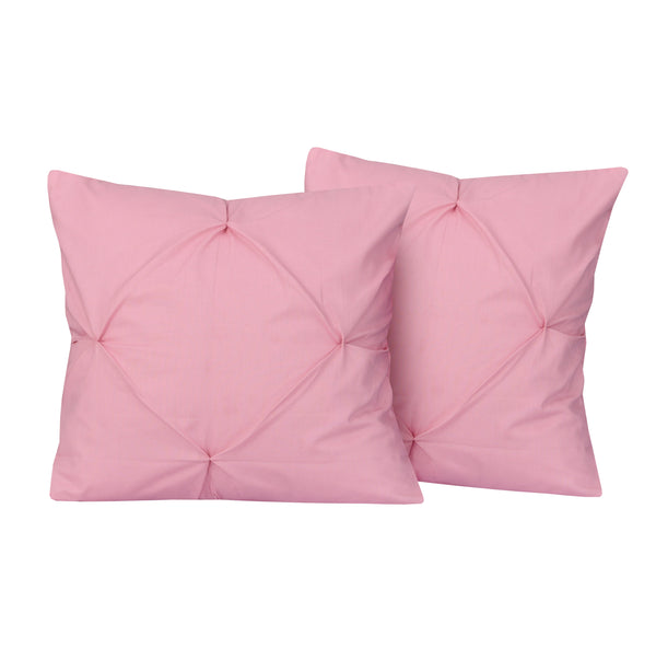 Pink Pin Tuck-Cushion Covers Pack of Two