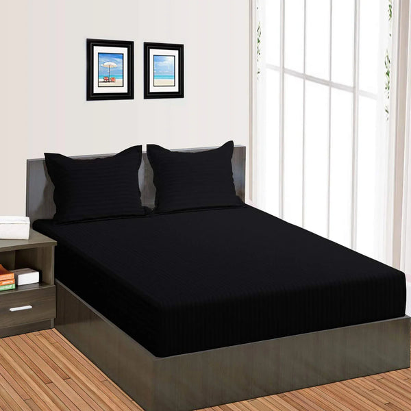 Black Stripe-Luxury Fitted Sheet