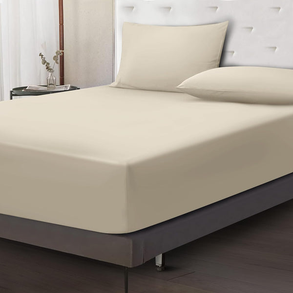 Ferrera Creamy-Fitted Sheet Set