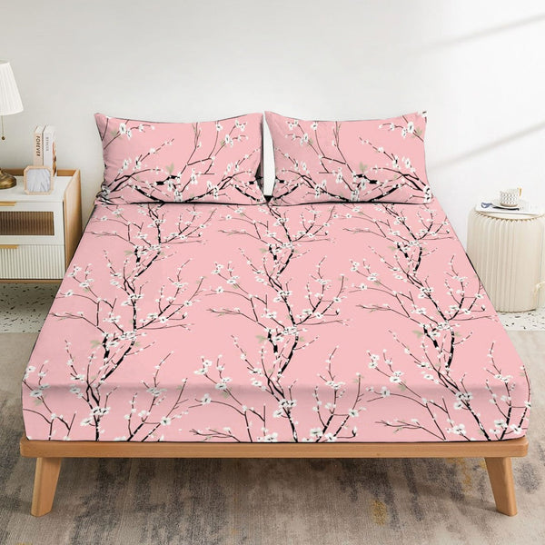Floral Pink - Fitted Sheet Set