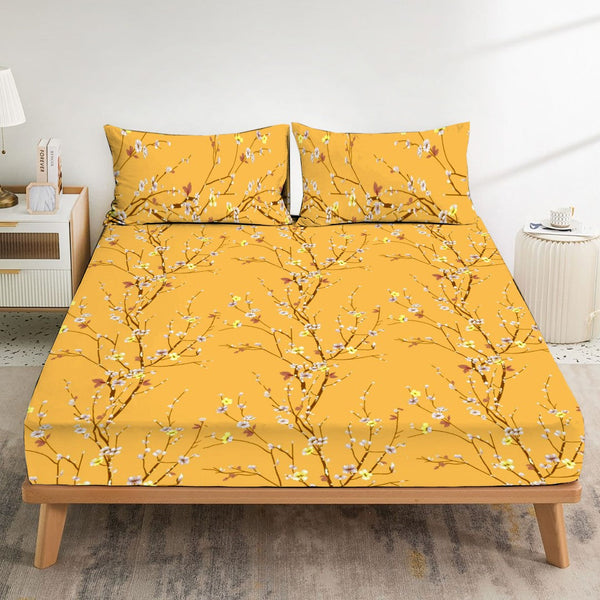 Floral Turmeric - Fitted Sheet Set