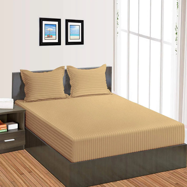 Sunset Gold Stripe-Luxury Fitted Sheet